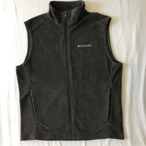 Columbia Gray Fleece Vest Medium